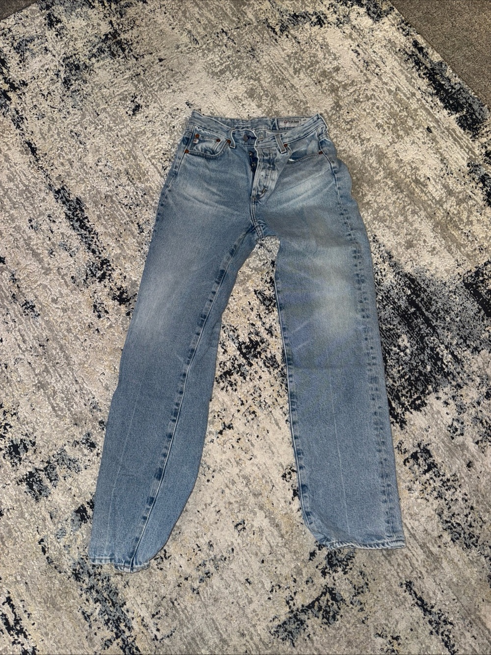 AG Adriano Goldschmied woman’s Light Blue Straight Jeans